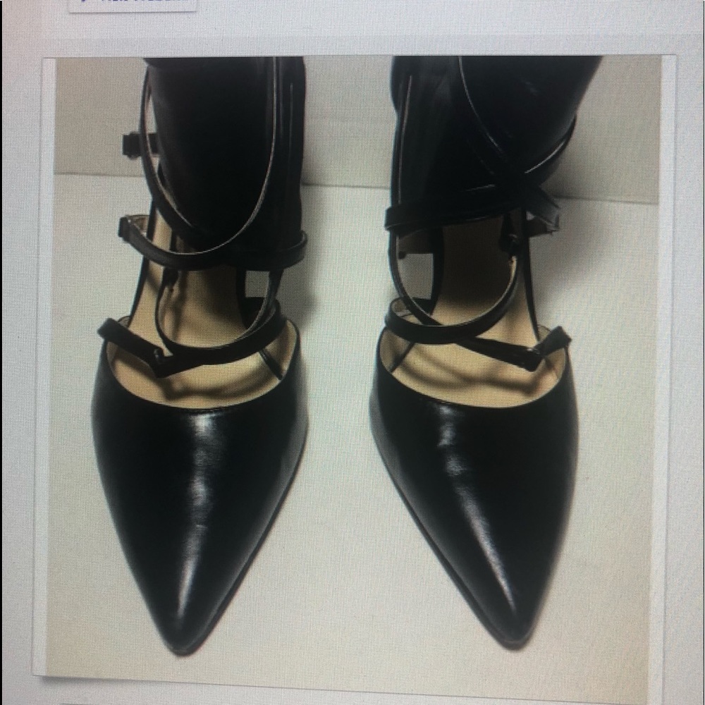 Nine West strappy booties stilettos black leather - Picture 8 of 8